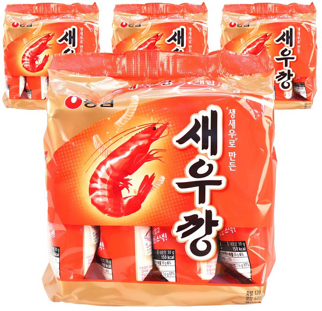 새우깡, 120g, 4개