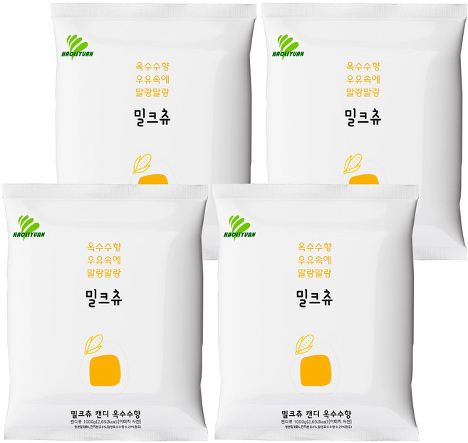 밀크츄 옥수수, 1kg, 4개