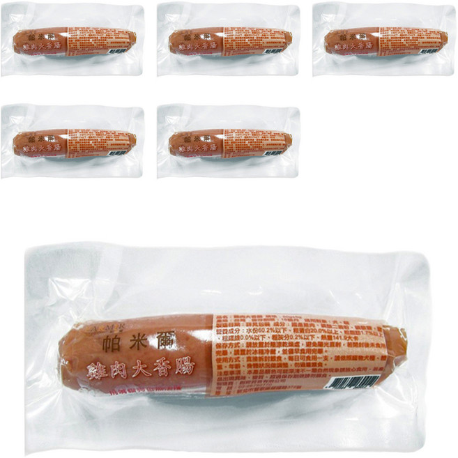PARMIR 帕米爾 台灣公司貨 大香腸寵物零食, 雞肉, 50g, 6包