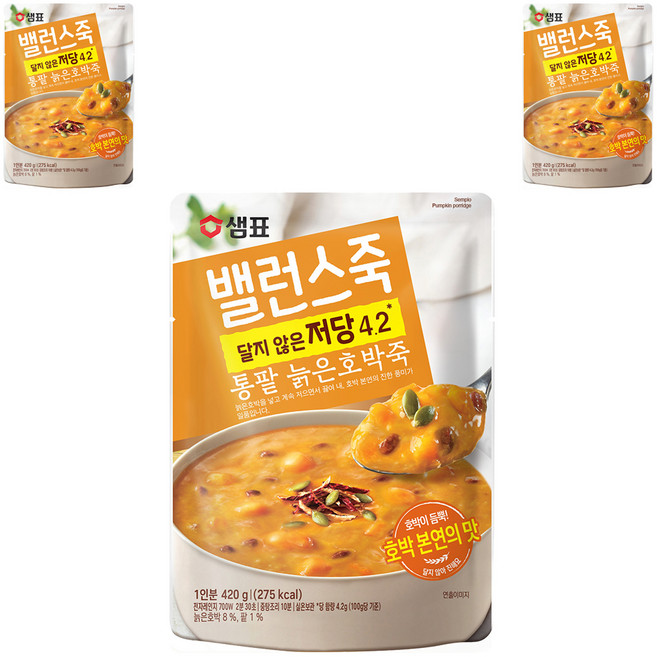 Sempio 膳府 即食紅豆老南瓜粥, 420g, 3包
