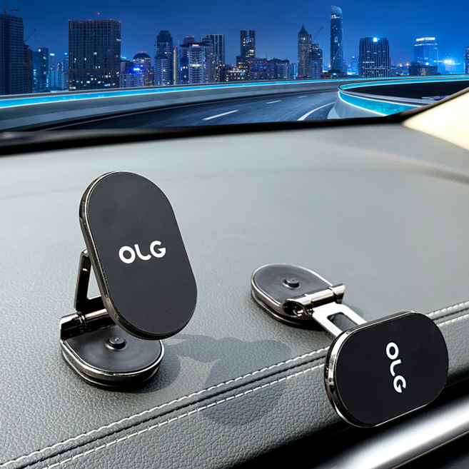 올지 1080도 마그네틱 차량용 핸드폰 거치대 세트, 2개, 스페이스블랙