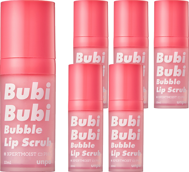 언파 부비부비 버블립 스크럽, 무색/무향, 10ml, 6개