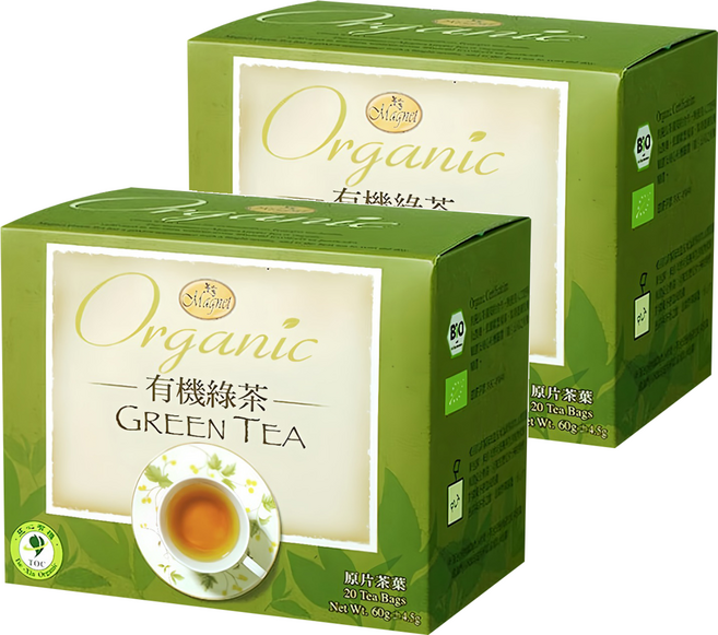 Magnet 曼寧 有機綠茶, 3g, 20包, 2盒