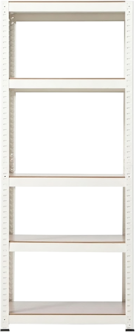 comet 免螺絲角鋼置物收納架, 白色, 5層