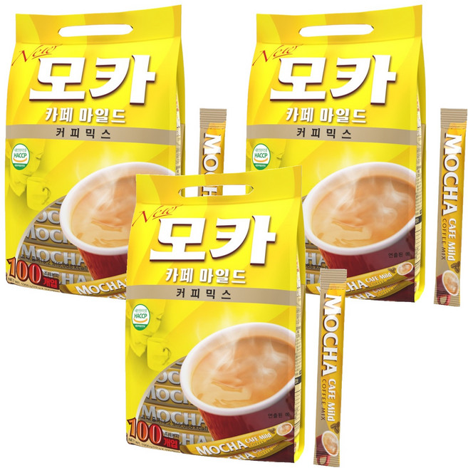 모카씨엔티 모카 카페 마일드 커피믹스, 12g, 100개입, 3개