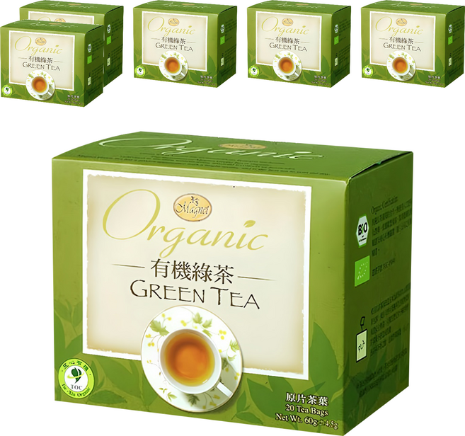 Magnet 曼寧 有機綠茶, 3g, 20包, 6盒