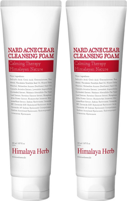 나드 여드름완화 클렌징폼, 150ml, 2개