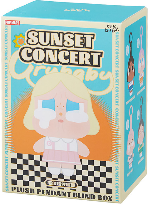 POP MART 泡泡瑪特 Crybaby 日落演唱會系列 娃娃鑰匙圈 隨機盒, 單一顏色, 1個, 140mm