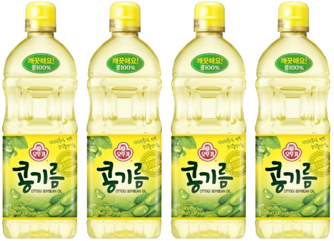 오뚜기 콩기름, 900ml, 4개