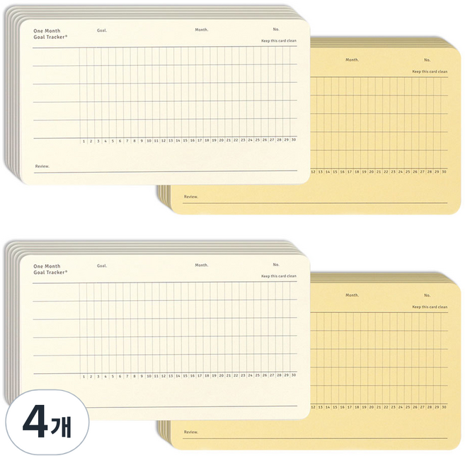 페이퍼리안 원먼스 골트랙커, C 옐로우 + 아이보리, 4개, 1개입