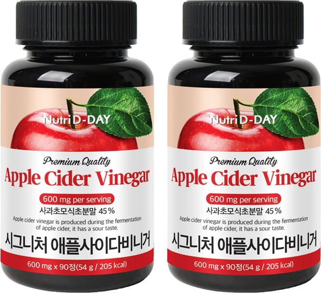 뉴트리디데이 시그니처 애플사이다비니거, 90정, 2개