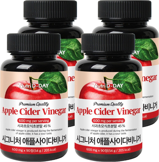 뉴트리디데이 시그니처 애플사이다비니거, 90정, 4개