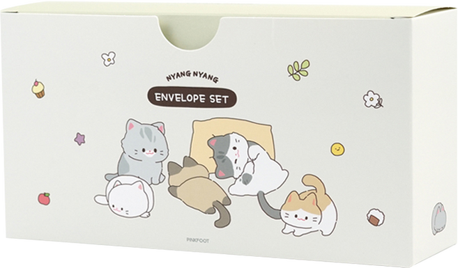 PINKFOOT 10000 貓咪橫式信封組, 1個, 綜合色
