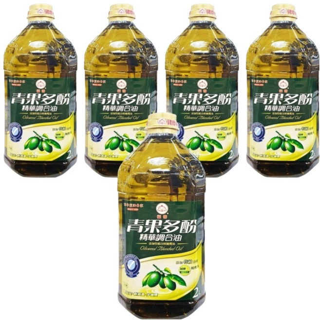 福壽實業 青果多酚精華調合油, 2L, 5瓶