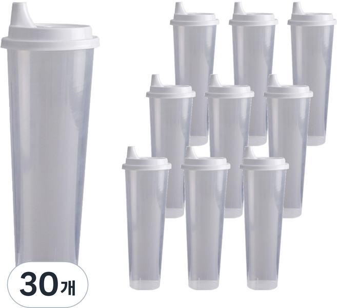 바나나빌딩 일상곳곳 다회용 밀폐용기 물컵, 30개, 1L
