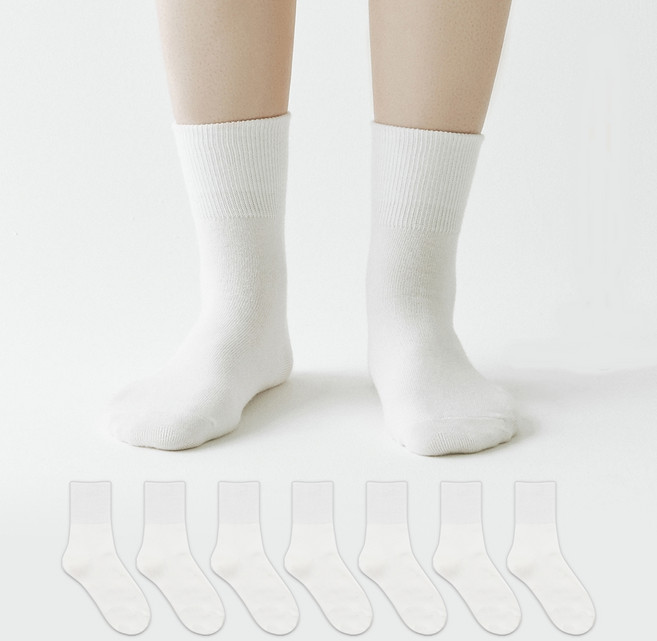 GGRN 여성용 스탠다드 45g 도톰 미들 삭스 양말 8켤레 세트