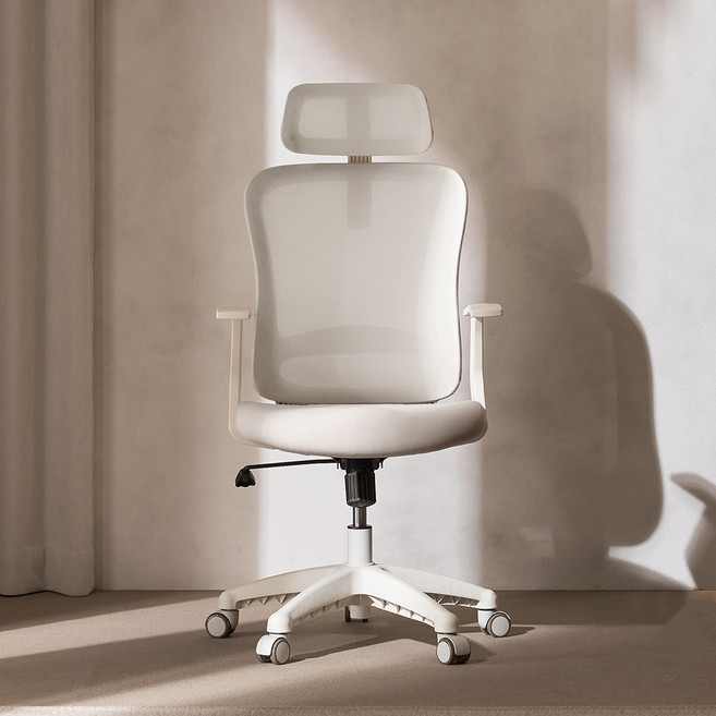 에르먼 S20 HD 사무용 메쉬 책상의자, 페블그레이