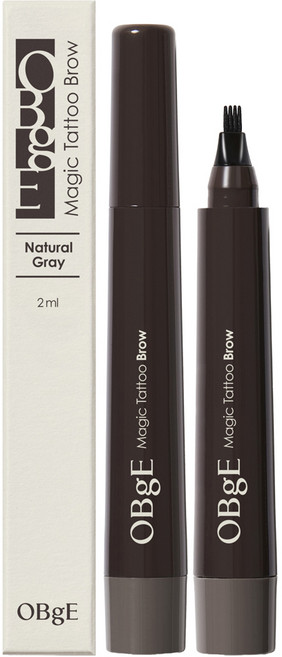OBgE 台灣公司貨 魔法紋身眉筆 2ml, 自然灰, 1支