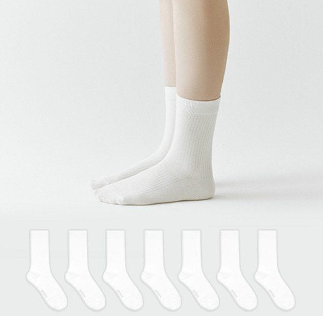 GGRN 여성용 스탠다드 고밀도 골지 하이 삭스 양말 8켤레 세트