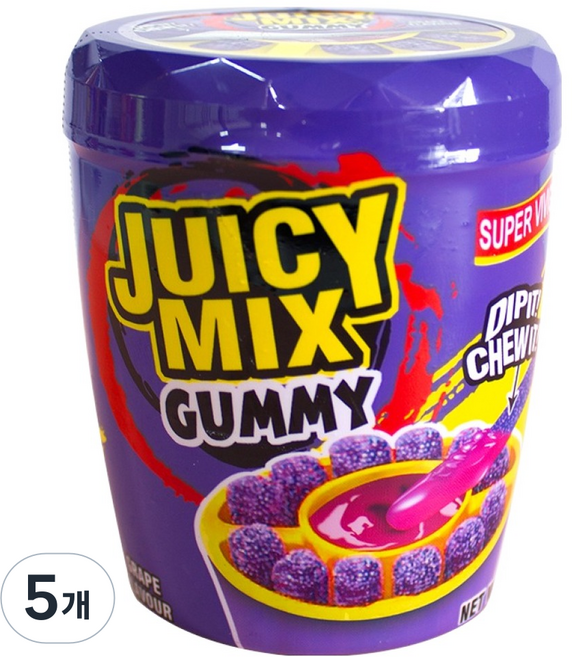 SUPERVIVIGA Juicy Mix 葡萄味軟糖, 5個, 96g