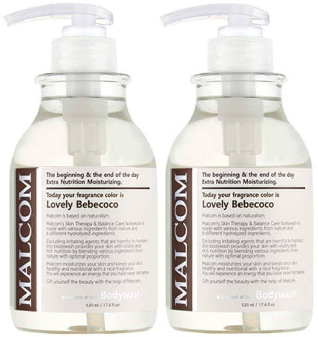 MALCOM 瑪律科姆 滋養保濕沐浴露 Lovely Bebecoco, 520ml, 2瓶