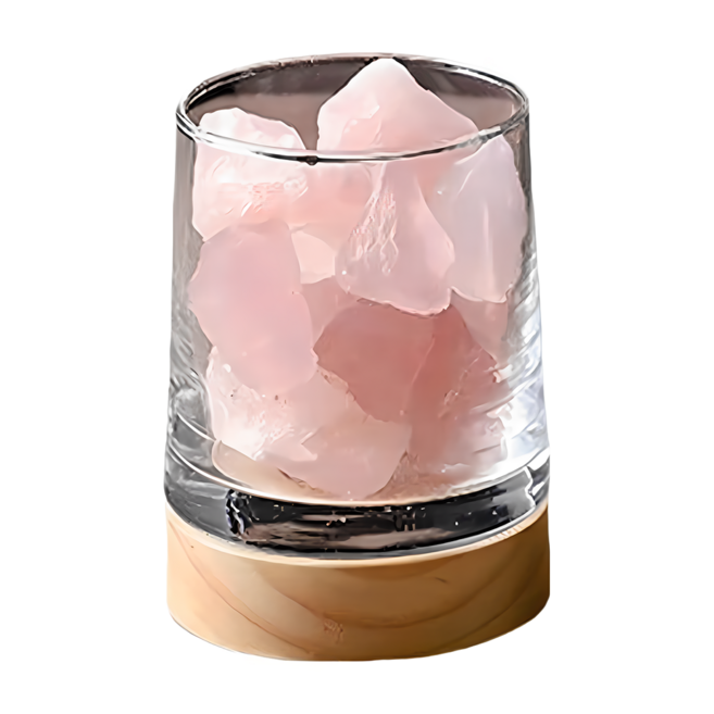 水晶燈座擴香石 無火香薰鹽燈(開運擺飾/療癒放鬆/多功能居家裝飾), 粉水晶