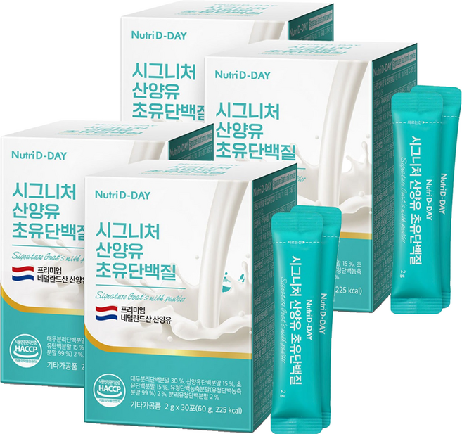 뉴트리디데이 시그니처 산양유 초유단백질, 60g, 4개