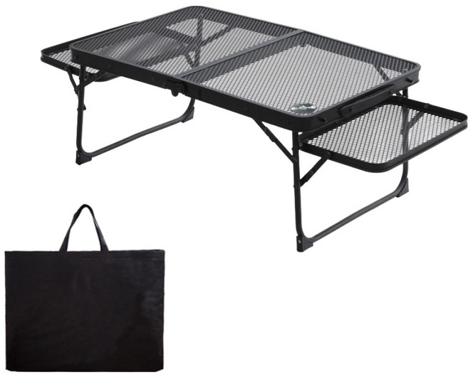 리빙이프 아이언메쉬 접이식 사이드윙 캠핑테이블