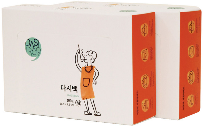 다시1369 다시백, 중(M), 80개입, 2개