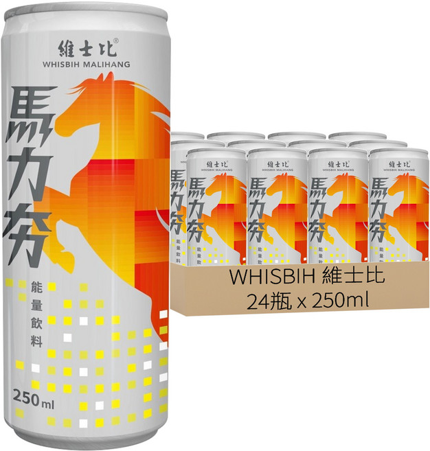 WHISBIH 維士比 能量飲料, 250ml, 24瓶