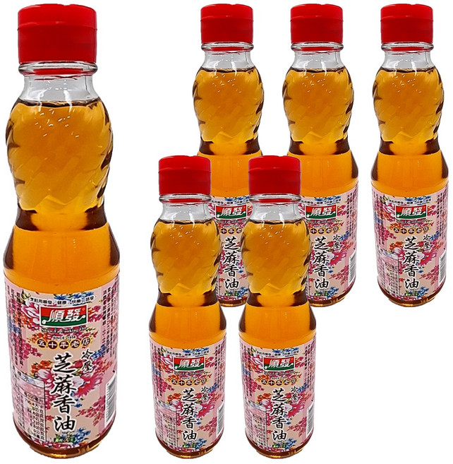 順發油品 冷壓芝麻香油, 220ml, 6瓶