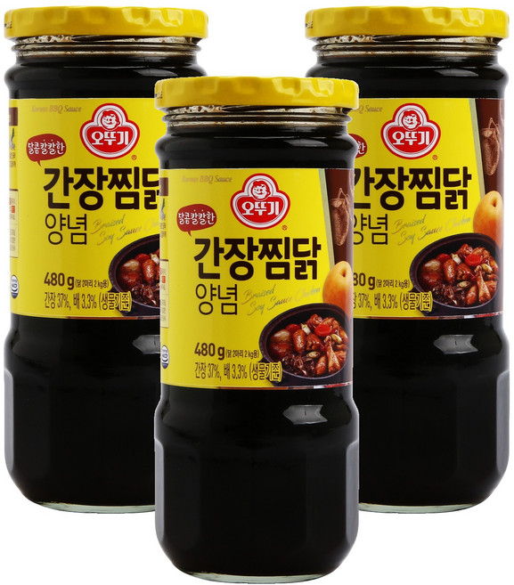 오뚜기 달콤한 간장 찜닭 양념, 480g, 3개
