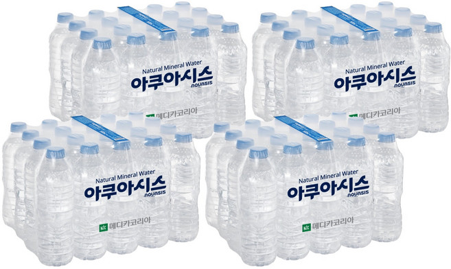 아쿠아시스 무라벨 생수, 500ml, 80개