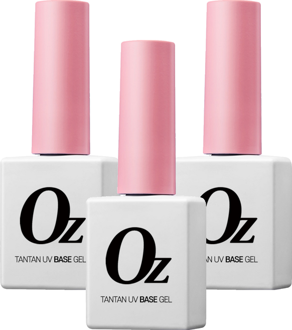 오즈네일 탄탄 베이스 젤, 투명, 10g, 3개