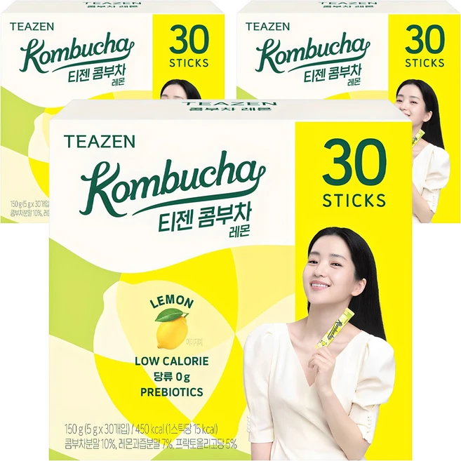 티젠 콤부차 레몬, 5g, 30개입, 3개 - 쿠팡