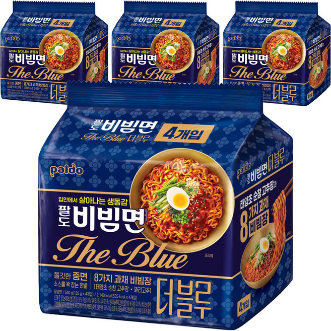 팔도비빔면 더블루 135g, 16개