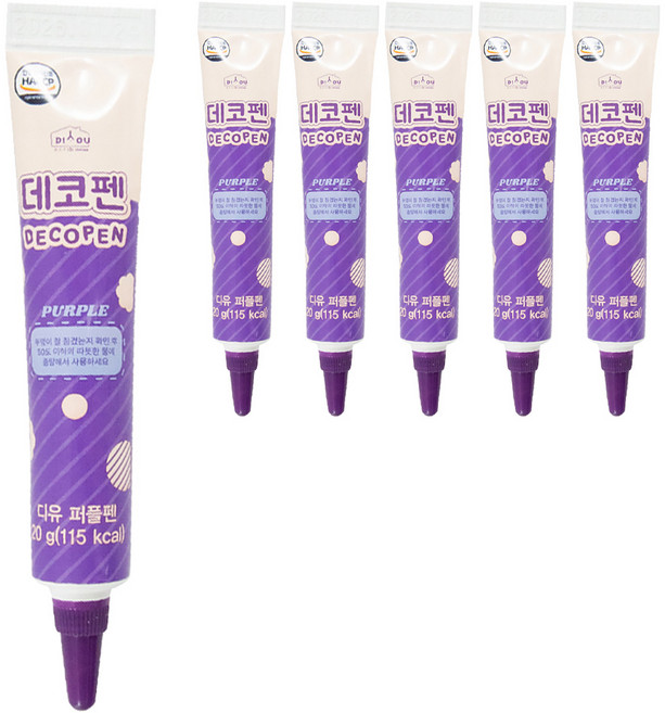 디유 데코펜 퍼플, 20g, 6개