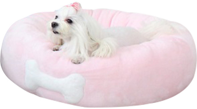 아페토 반려견 스텐다드 도넛방석, 핑크, 1개
