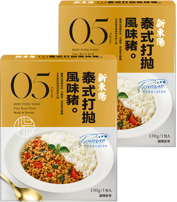 新東陽 泰式打拋風味豬, 130g, 2盒