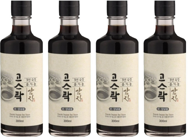 고스락 유기농 간장, 300ml, 4개
