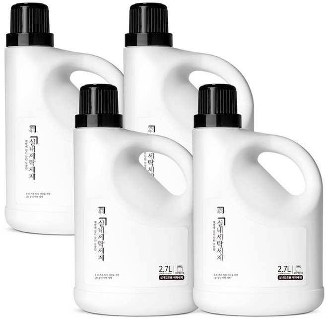 살림백서 실내건조 일반용 세탁 액상세제 본품, 2.7L, 4개