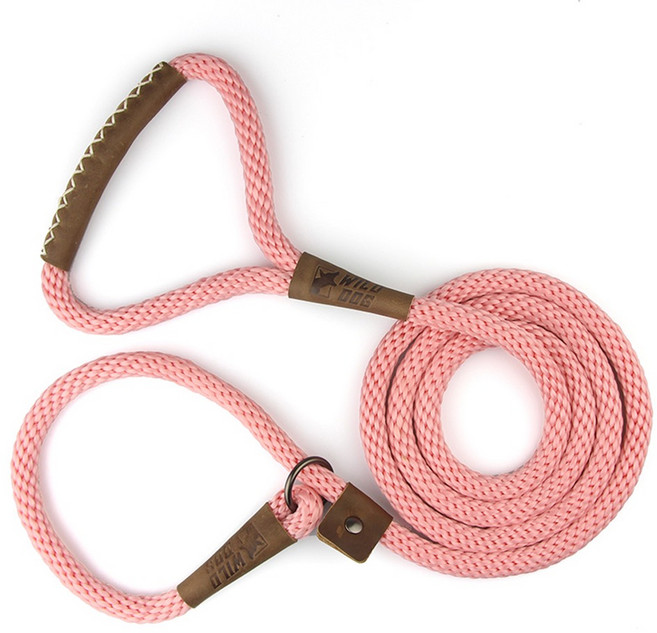 와일드독 강아지 슬립 일체형 리드줄, 핑크, 1개
