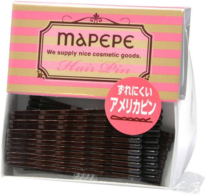 MAPEPE 便利髮夾 24支 #85874, 波浪咖啡色長毛夾, 1袋