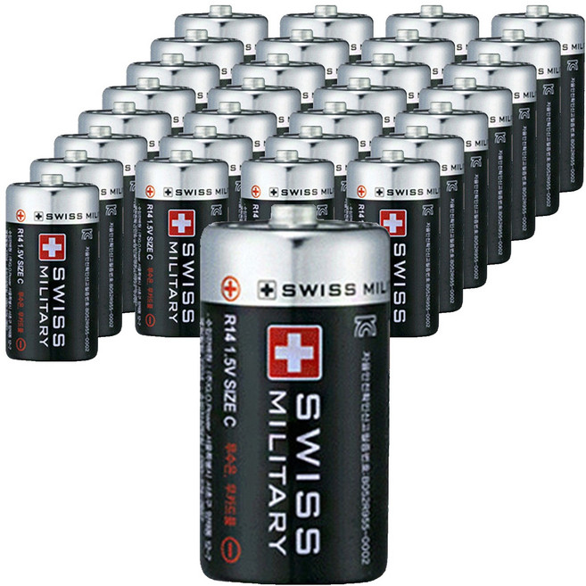 스위스밀리터리 망간 C형 건전지, 2개입, 24개