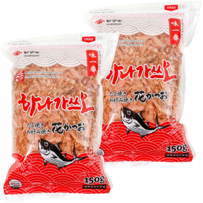 야마끼 하나 가쓰오부시 토핑용 앤 육수용, 150g, 2개