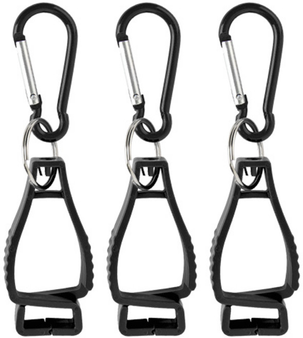 스타리움 다용도 만능 장갑 고정 집게, 블랙, 3개