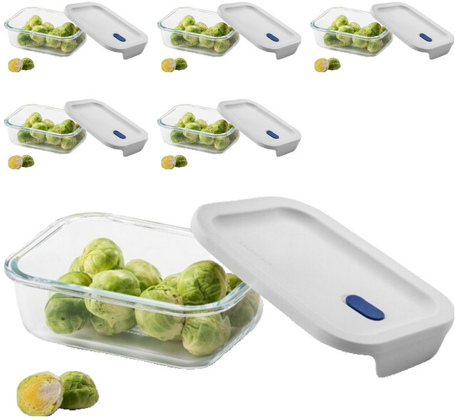 락앤락 탑클라스 실리콘 직사각 밀폐용기 630ml, 6개, 단품