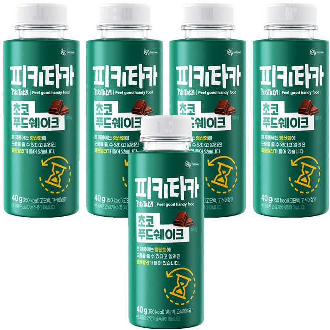 피키타카 대상 초코 푸드쉐이크, 40g, 5개