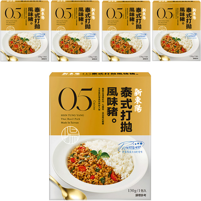 新東陽 泰式打拋風味豬, 130g, 5盒