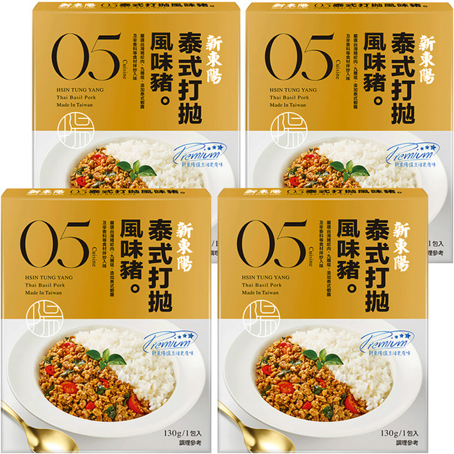 新東陽 泰式打拋風味豬, 130g, 4盒
